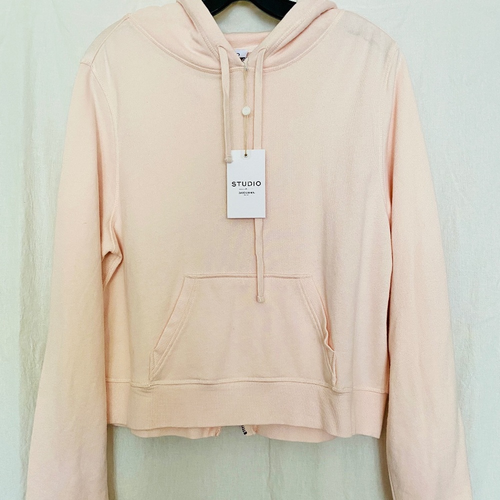 Studio by David Lerner Back Zip Hoodie and Pants w Velvet stripe - Sz S - NWT
